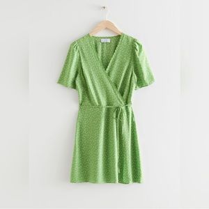 & Other Stories Floral Wrap Dress